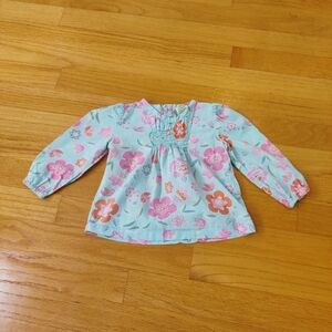 3/$10 Alana Organic Cotton Long Sleeve Floral Shirt
